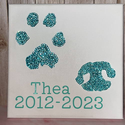 Complete Keepsakes Canvas ✨ Paw Print + Nose Print + Name + Date!