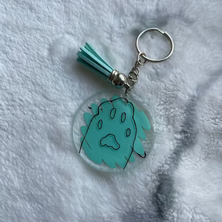 Single paw - Personalized keychain
