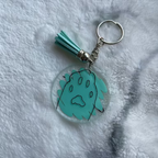 Single paw - Personalized keychain