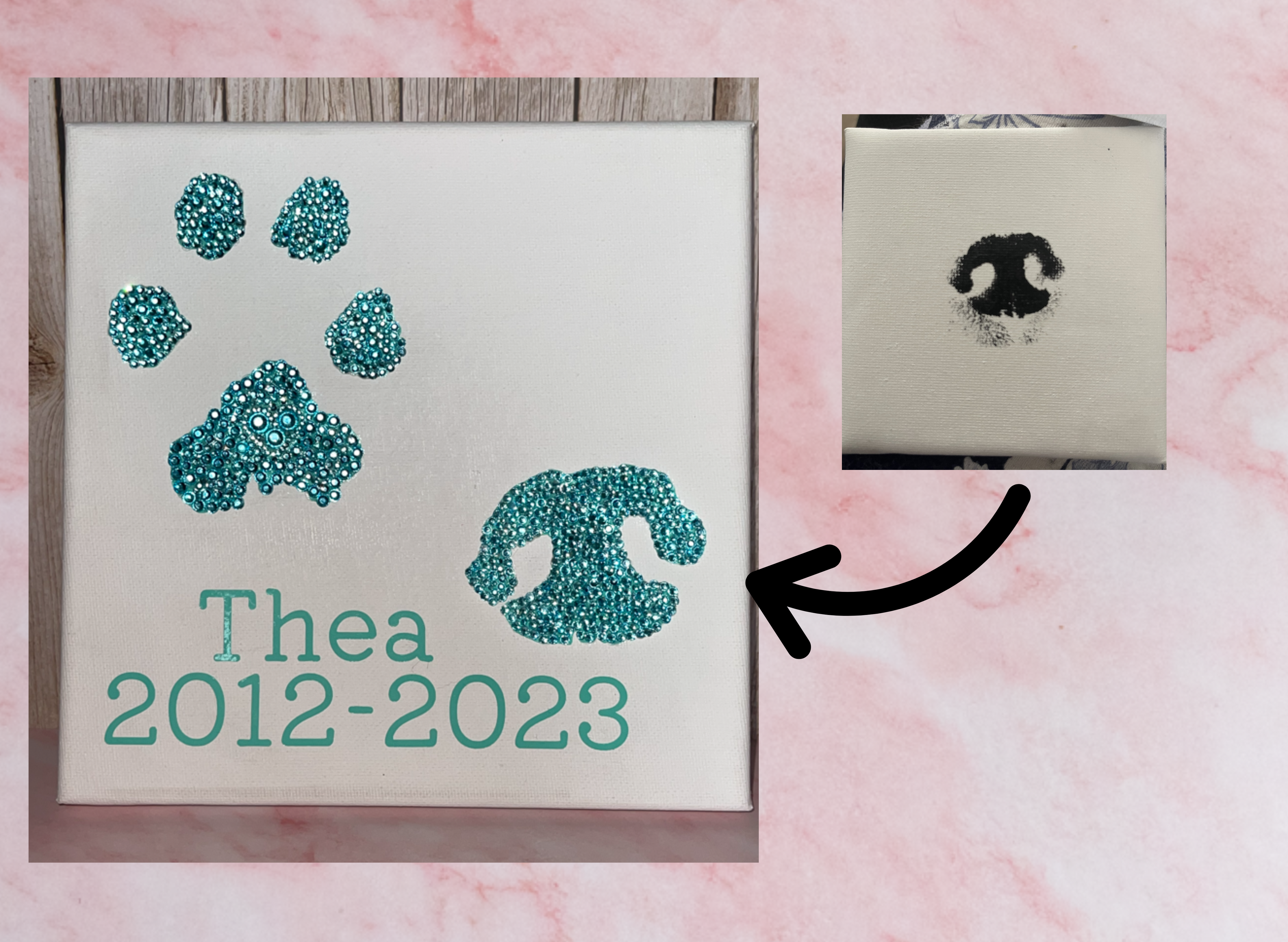 Nose Print Canvas 20x20cm